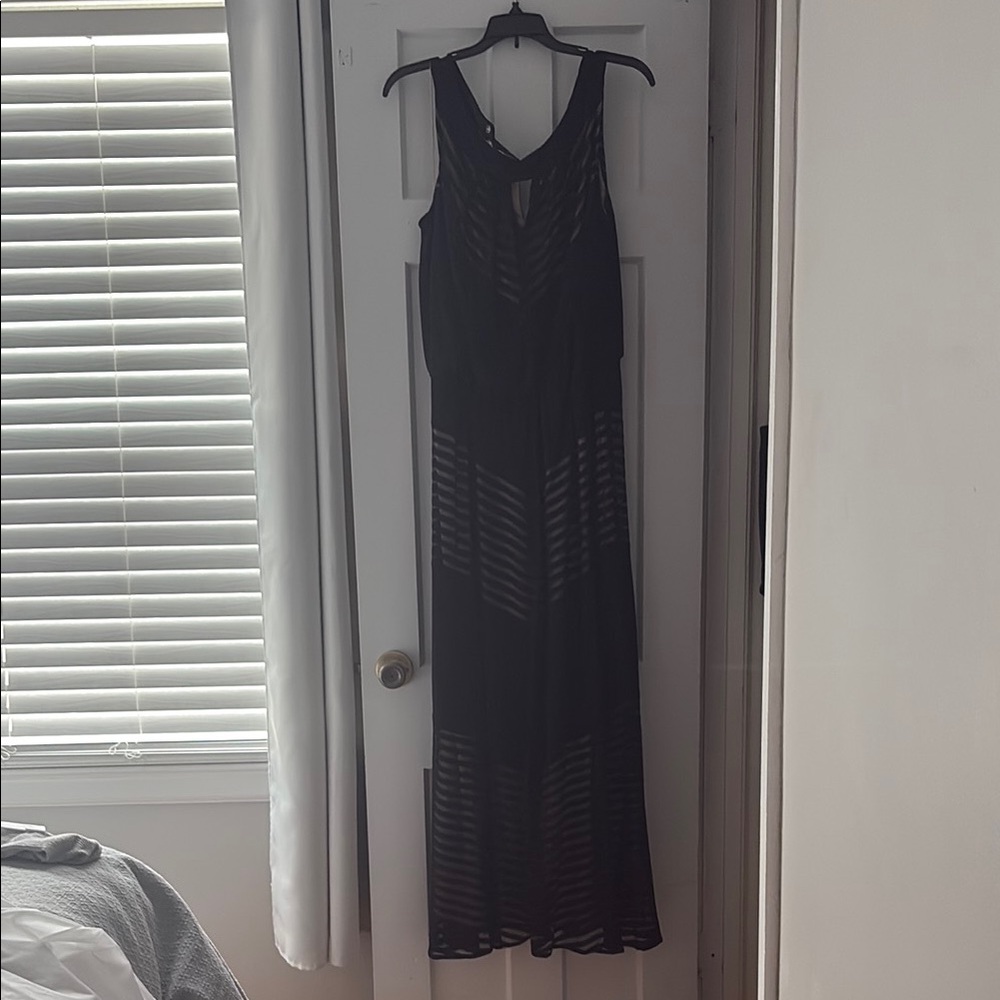 Elegant Black Sleeveless Maxi Dress